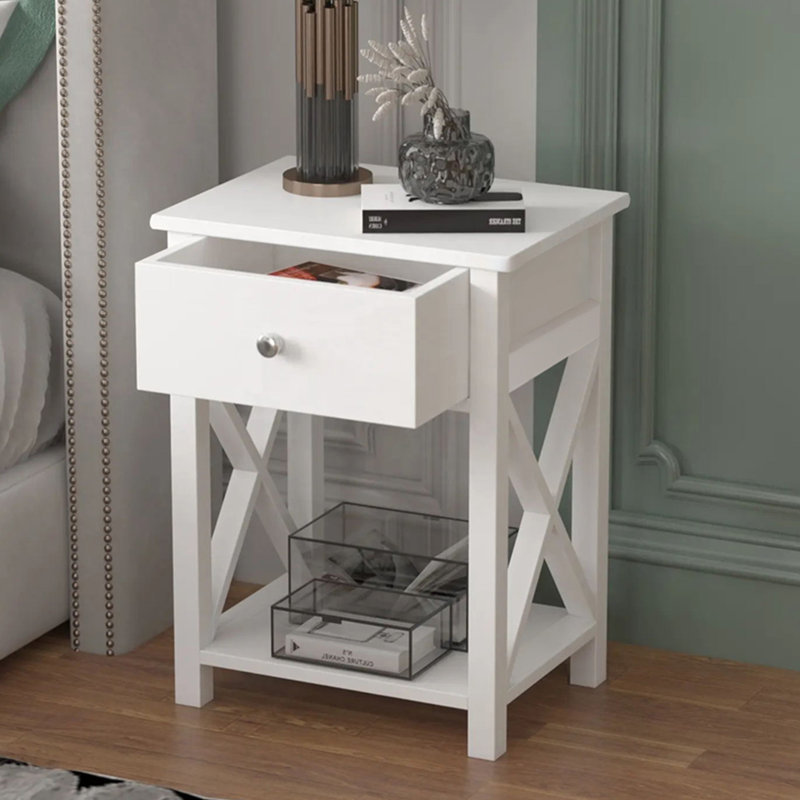 Seraphine 40cm W Bedside Table, White