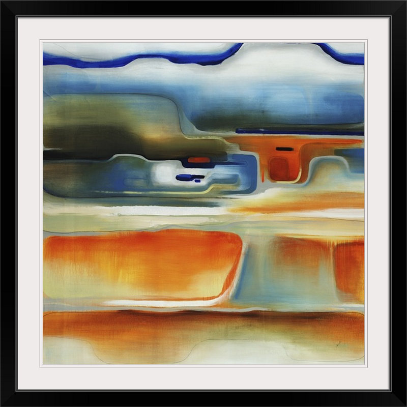 'au-dessus De La Courbe De Sydney Edmunds Peinture Impression, 16" H x 16" L x 1.5" D, Toile