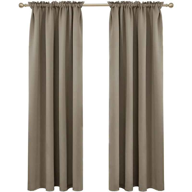 Peniste Room Darkening Curtain Pair, Khaki, 52" W x 54" L