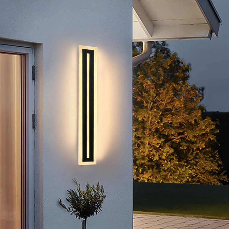 Divora LED Modern Wall Lights Exterior Wall Light Suitable for Porch Patio Living Room Bedroom, 23.62"H x 3.15" W x 1.58" D