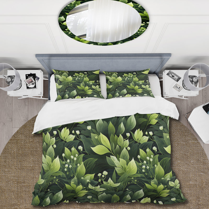 Ensemble de housse de couette Nalej, Housse de couette simple + 1 taie décorative stan