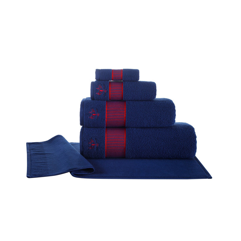 Ensemble de serviettes 3 pièces en coton turc, Marine