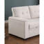 Canapé-lit modulaire réversible en tissu tissé beige 84,5 po avec méridienne de rangement-485793657