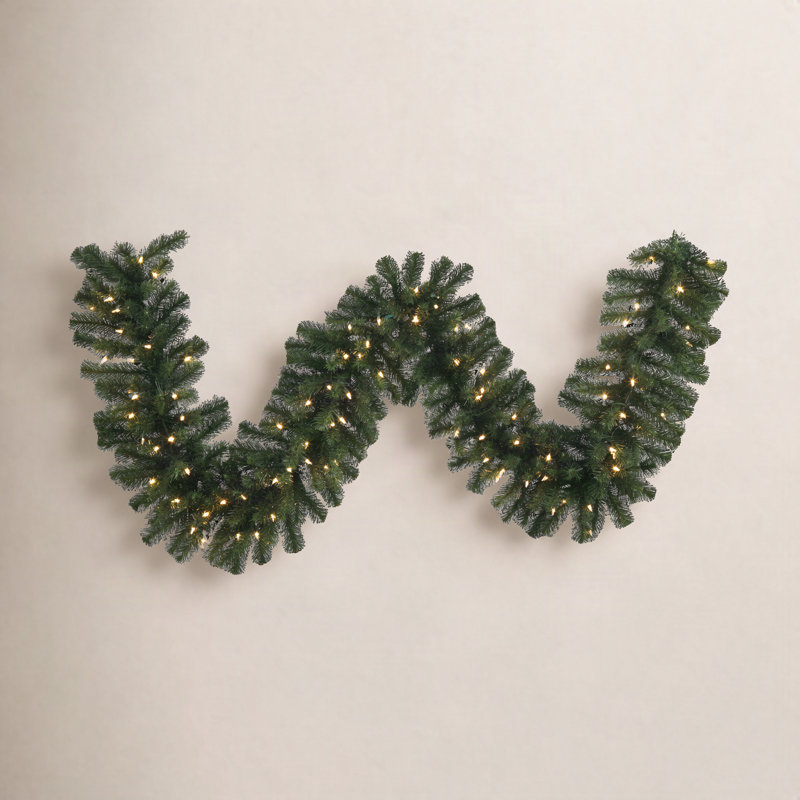 Alanny 600'' in. Lighted Faux Douglas Fir Garland