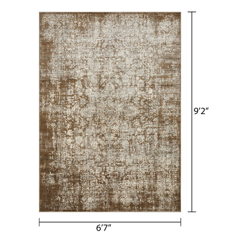 Ariahna Abstract Indoor Rug, Rectangle 6'7" x 9'2"