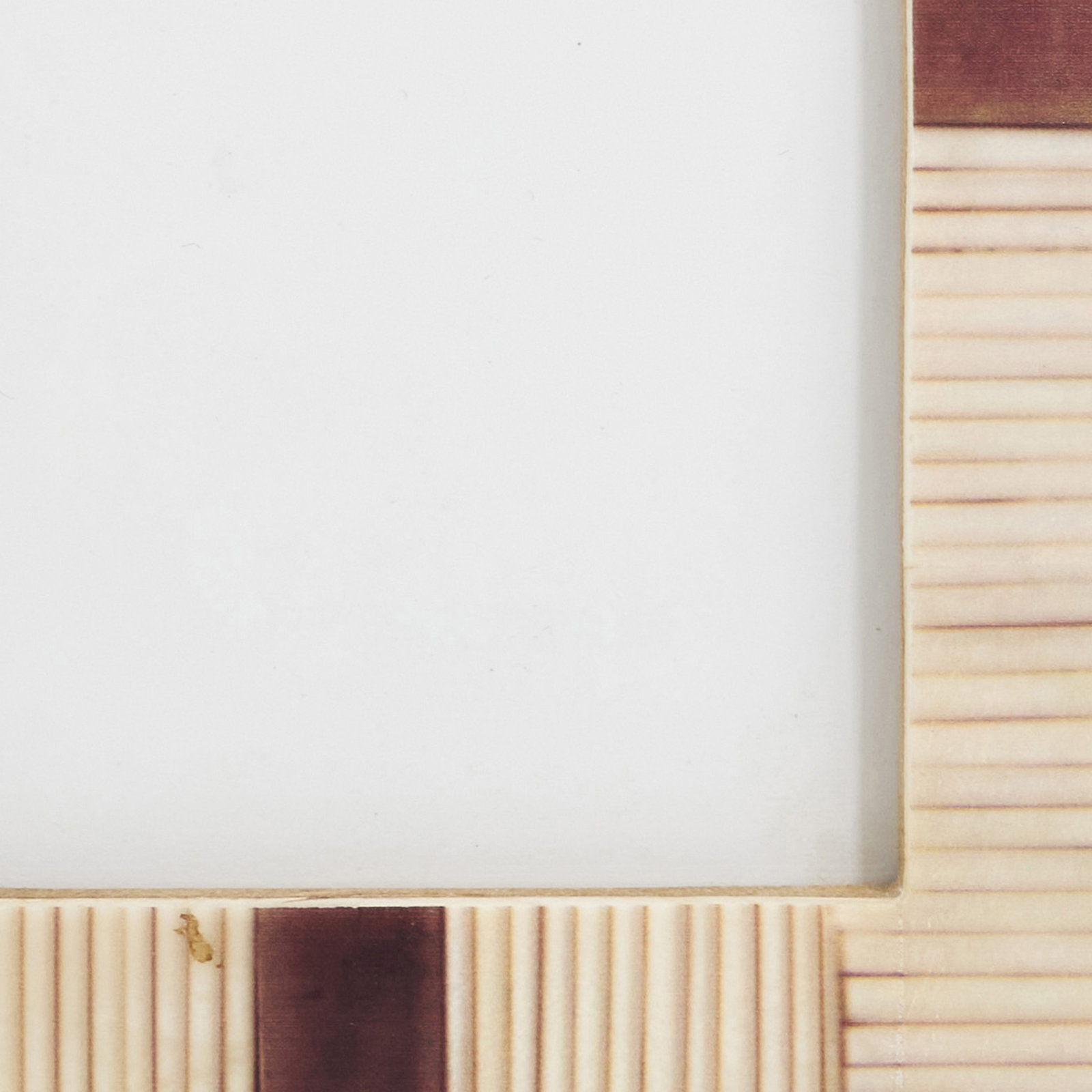 Artisan Ribbed Bone Photo Frame, 5" x 7"