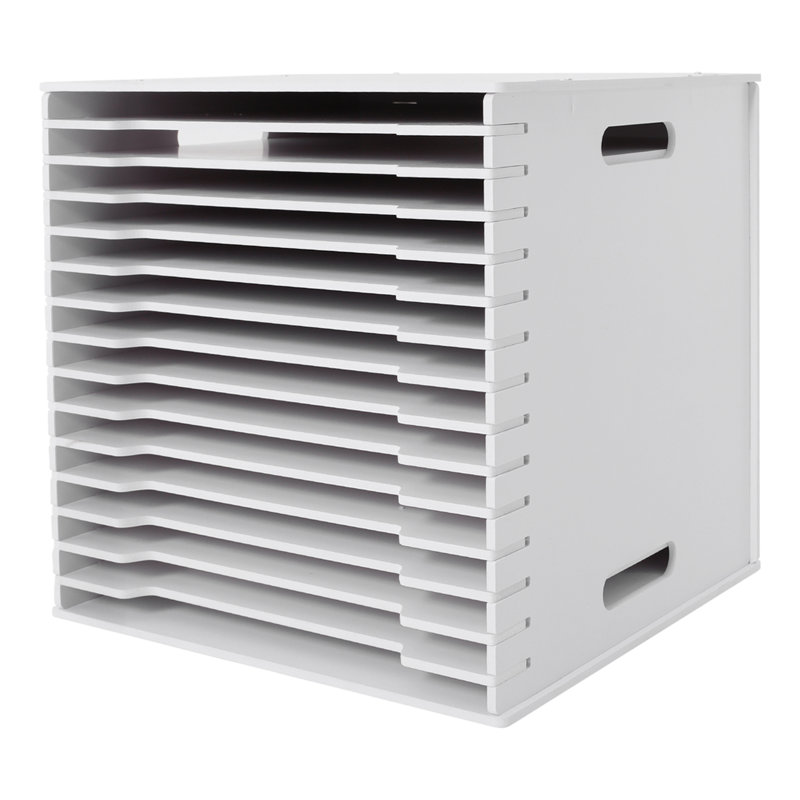 Classeur de bureau à 15 compartiments pour bureau à domicile, Blanc