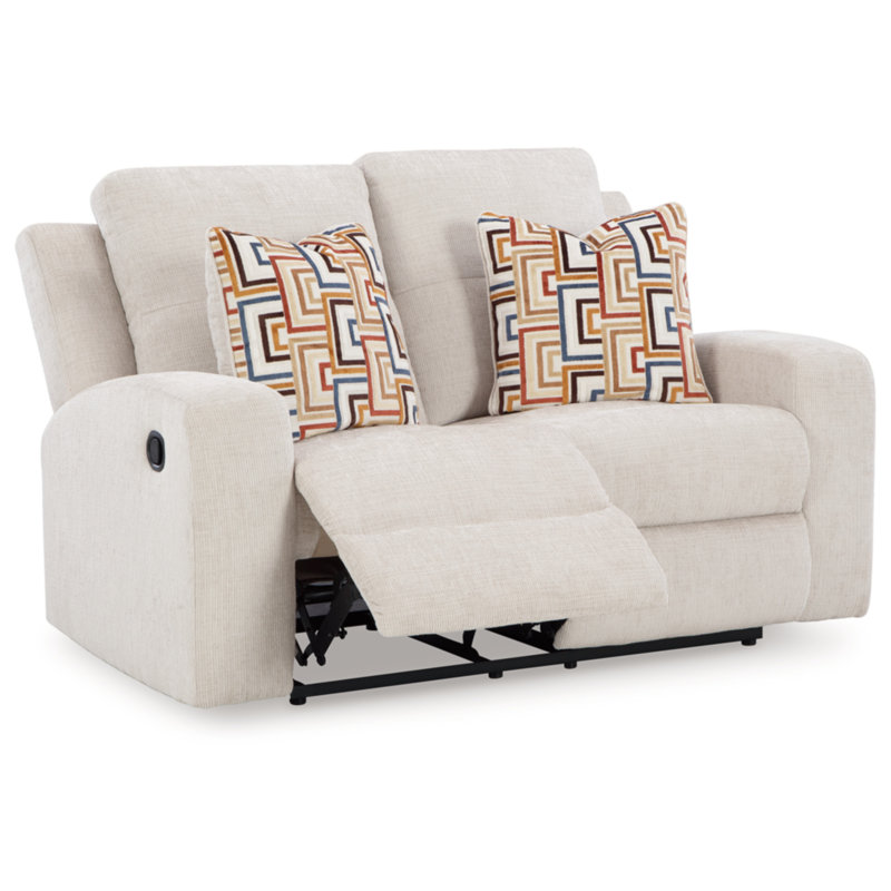Causeuse inclinable Senora, Blanc / Blanc