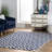 Thurston Geometric Handmade Tufted Wool Navy Area Rug-558947743