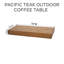 Pacific Outdoor Rectangular Teak Coffee Table-71587089