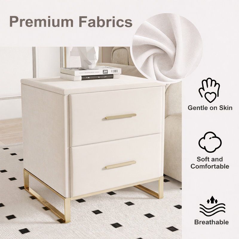 40cm W Manufactured Wood Bedside Table
