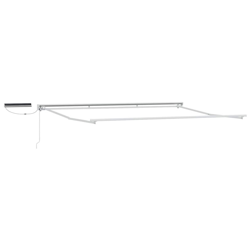 VidaXL Polyester Cover Retractable Patio Awning, 450cm W x 300cm D, White