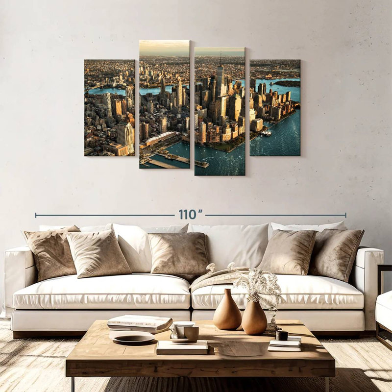 Island of manhattan nyc Sireci, 48" H x 75" W