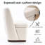 Upholstered Boucle Accent Chair Full Back Barrel Chair Armless Living Room Chairs With Solid Wood Base-883757884