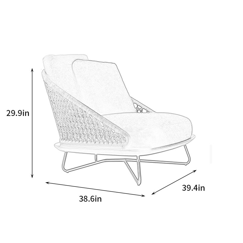 Premium Teak Outdoor Sofa Outdoor Lounge Chair, Black