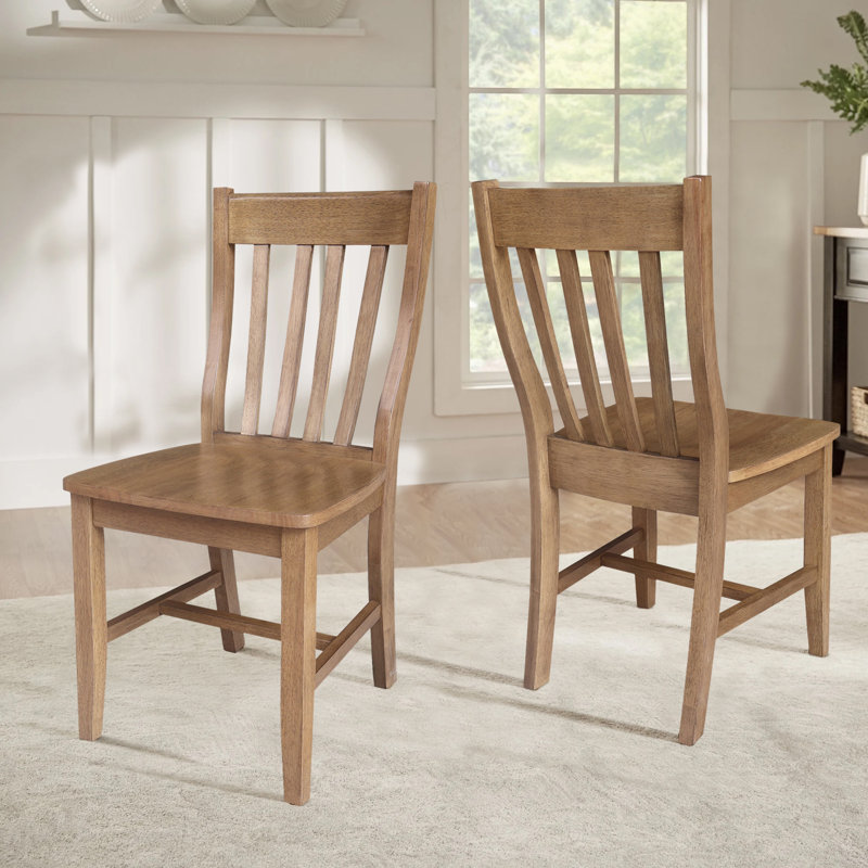 Decovello Traditional Solid Wood Dining Chair, Hickory