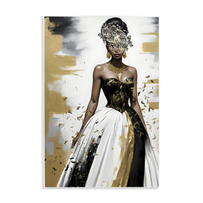 «Elegant Woman Beautiful Gown», art mural sur bois par Kim Allen