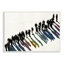 «People Walk In Line Rainbow Tone Shadows», art mural sur toile tendue XXL par Bethann Lawson