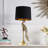 29" In Modern Elegance Golden Peacock On A Pedestal Polyresin Table Lamp