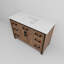 Meuble-lavabo rustique en bois de grange 48 po X P 22 po D, avec plateau en marbre de culture-117970876
