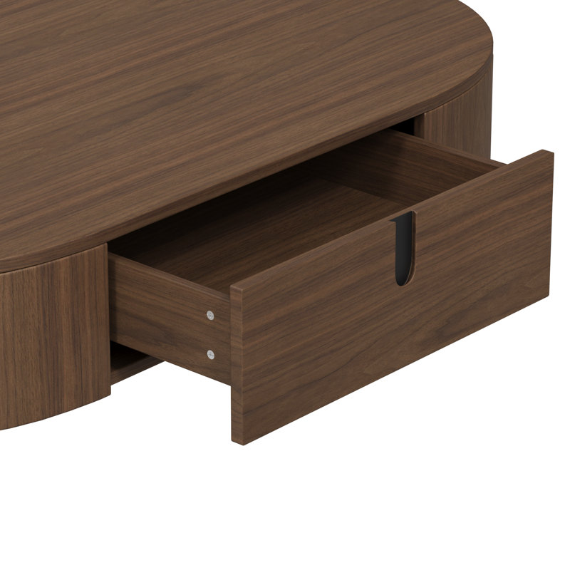 Table basse moderne en bois avec tiroirs
