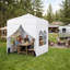 Tente de pavillon escamotable pliable résistante aux rayons UV de 6,5 x 6,5 pi avec 4 parois latérales amovibles et un sac à roulettes portable pour un usage extérieur-126333954