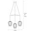 Luminaire suspendu géométrique à 3 lumières Aido