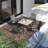 Jerime Square Metal Outdoor Dining Table With Umbrella Hole , 37'' in. W 37'' in. D