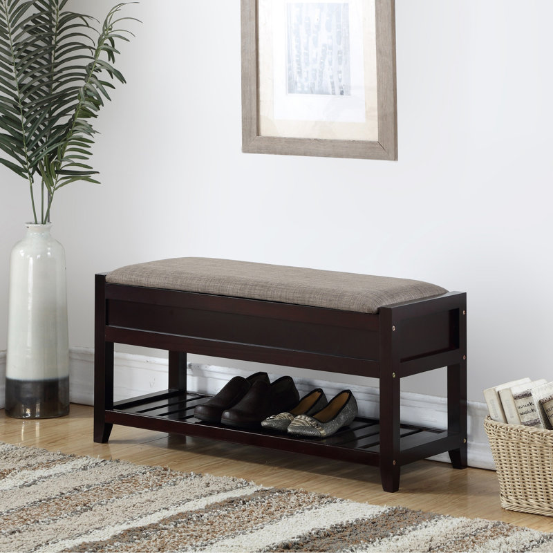 Ingleside Upholstered Storage Bench, Espresso