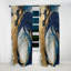 Rideau abstrait occultant moderne bleu foncé et or VI - 1 panneau-107809038