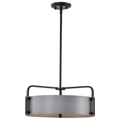 Luminaire suspendu tambour 4 lumières Malwine