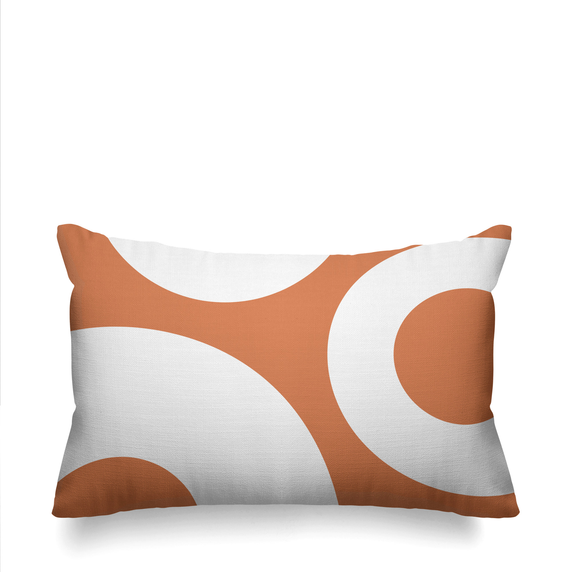 Luella Geometric Indoor/Outdoor Lumbar Throw Pillow, Nude