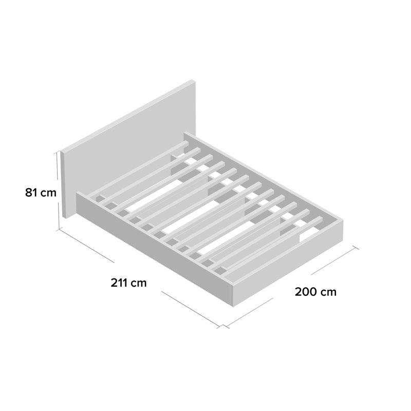Cay Bed, European Kingsize (160 x 200 cm), White