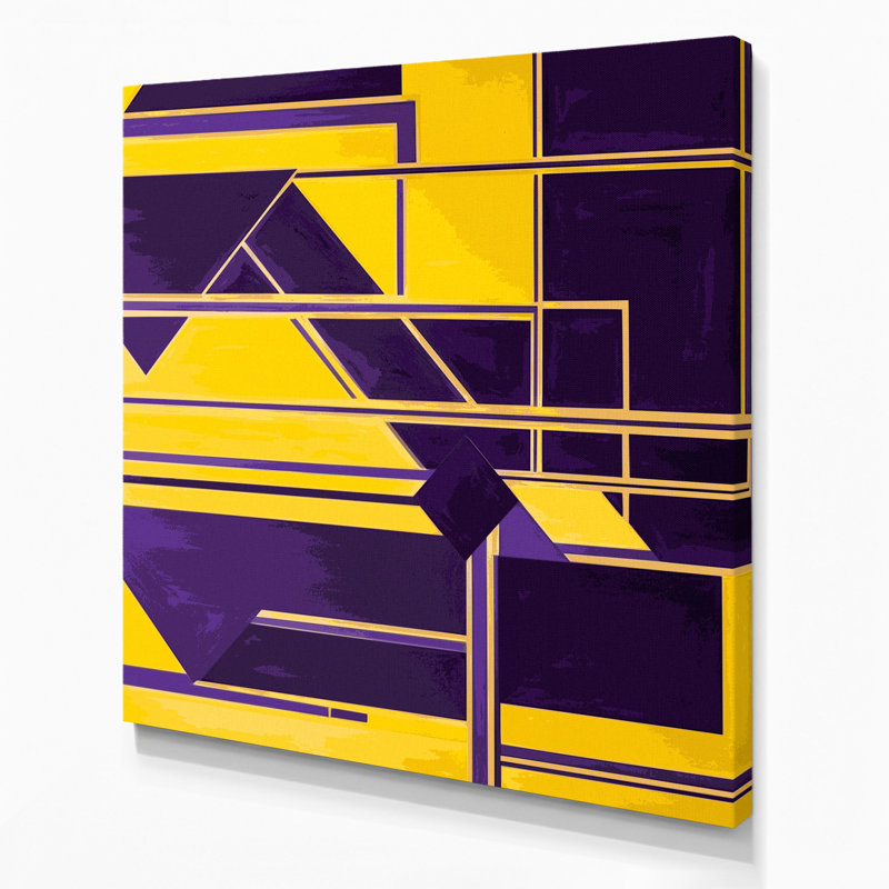 Hard Edge 13 Brown Canvas Wall Art, 32" H x 32" W