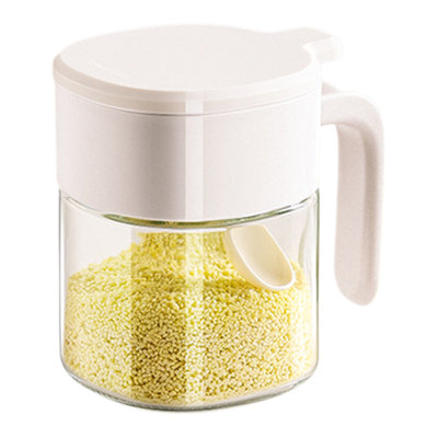 Bouteille d'eau en verre 360 ml Pots à épices Organisateur de cuisine Bocaux à épices Bocaux à épices Format compact Facile à utiliser Garder les aliments au sec Convient à la cuisine Salle à manger