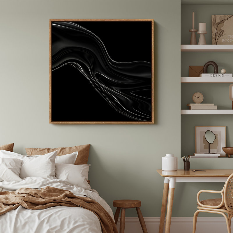 Art mural encadré abstrait rétro antique classique pour chambre à coucher, H 24 po x l 24 po, Naturel