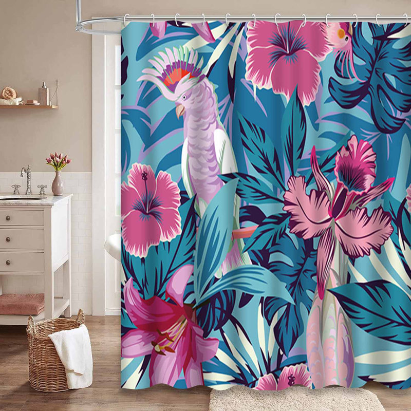 Magnifique rideau de douche avec 12 crochets, L 72 po x l 84 po