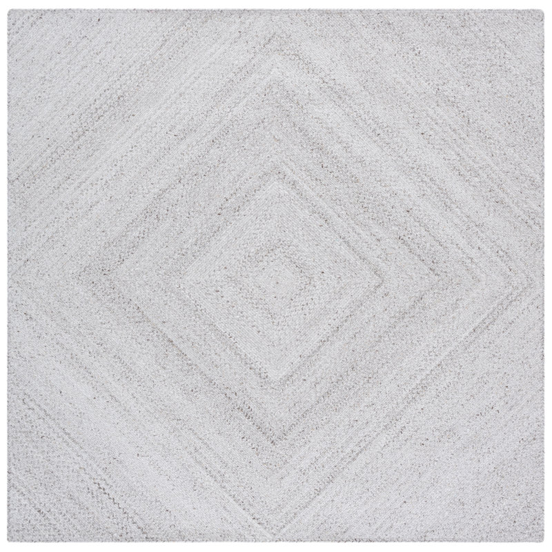 Braided 806 Hand Woven Pet Yarn Pile Geometric Rug, Square 6'