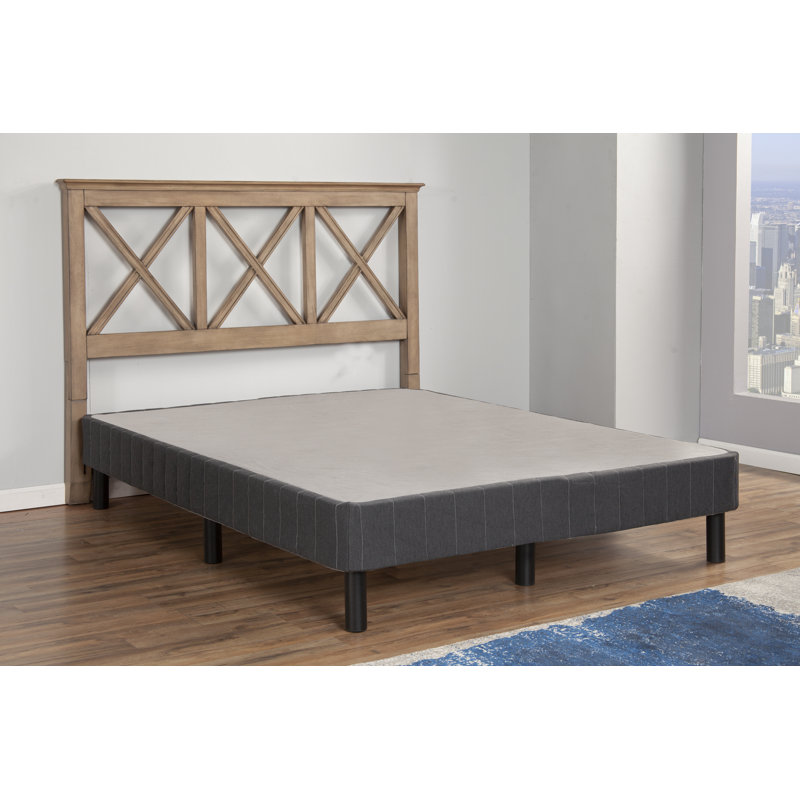 Twin Upholstered EnForce Metal Platform Bed Frame
