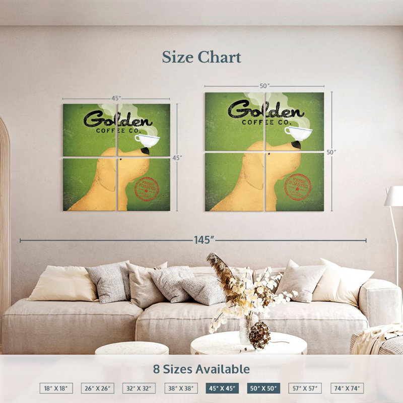 Yarlin Golden Coffee Co sur fond vert