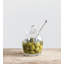 Pot de rangement en verre "olive"