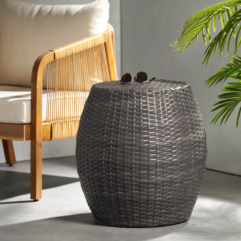 Table d'appoint de patio en osier 14,00 "| Idée cadeau