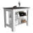 Kitchen Island with Three Storage Shelves-723435426-723435429-721845520