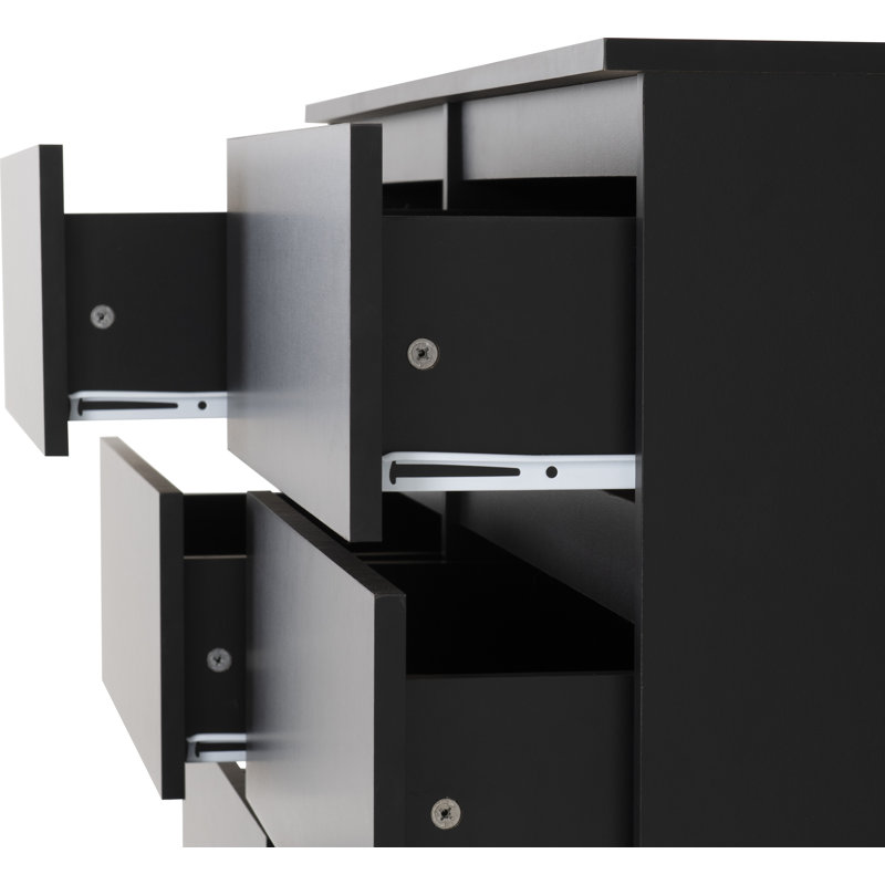 Braunstein 8 Drawer Chest Of Drawers, Black