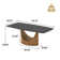 Hobart Modern White Rectangular Sintered Stone Dining Table with Pedestal Base