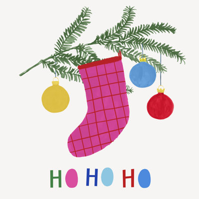 Colourful Christmas IV by Victoria Barnes - Wrapped Canvas Print