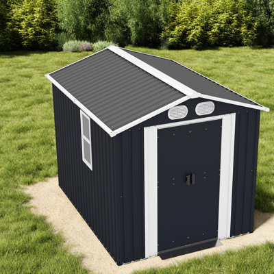 Secure Metal Sheds 8x6 Ft, Modern Ventilated Storage For Backyard