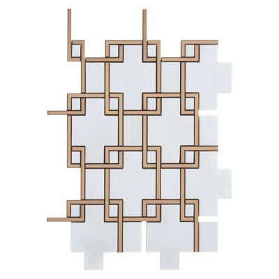 Water Jet  3" x 4" Novelty Mosaic Wall & Floor Tile
