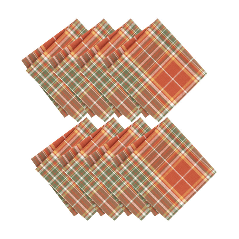 Wellsville Plaid Harvest Napkins, 17"x17"