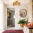 13" 3-Light Fabric Semi Flush Mount Ceiling Light in Brushed Brass-1077850944